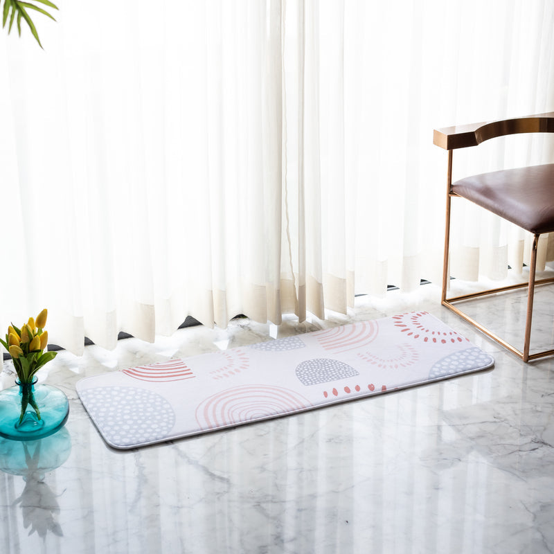 Boho Stone Pattern Soft Feel Long Mat Runner Long Mats June Trading   