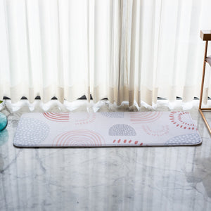 Boho Stone Pattern Soft Feel Long Mat Runner Long Mats June Trading   