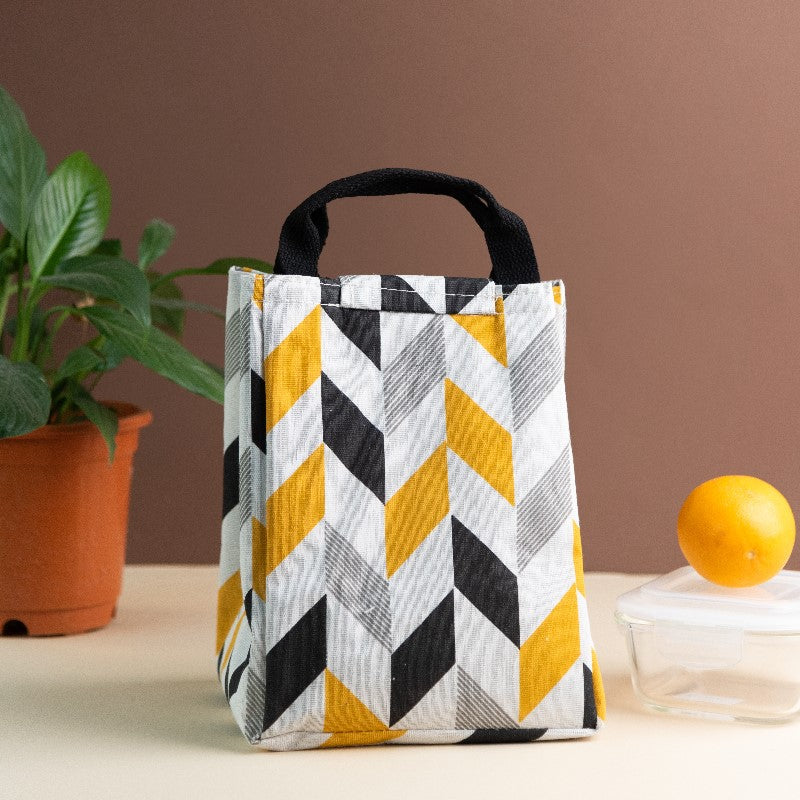 Chevron Print Heat Insulated Lunch Bag Insulated Lunch Bags June Trading   