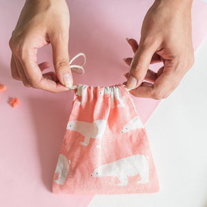 Bear String Canvas Pouch Pouch June Trading   