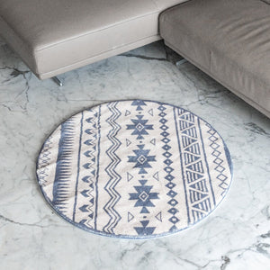 Aztec Round Wool Rug Rugs June Trading   
