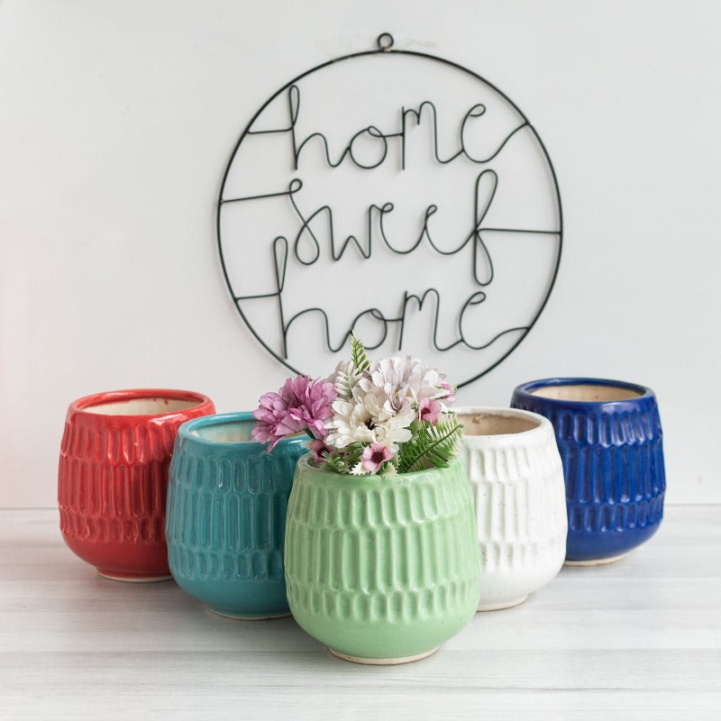 Textured Planter - Resin Pot Planters June Trading   