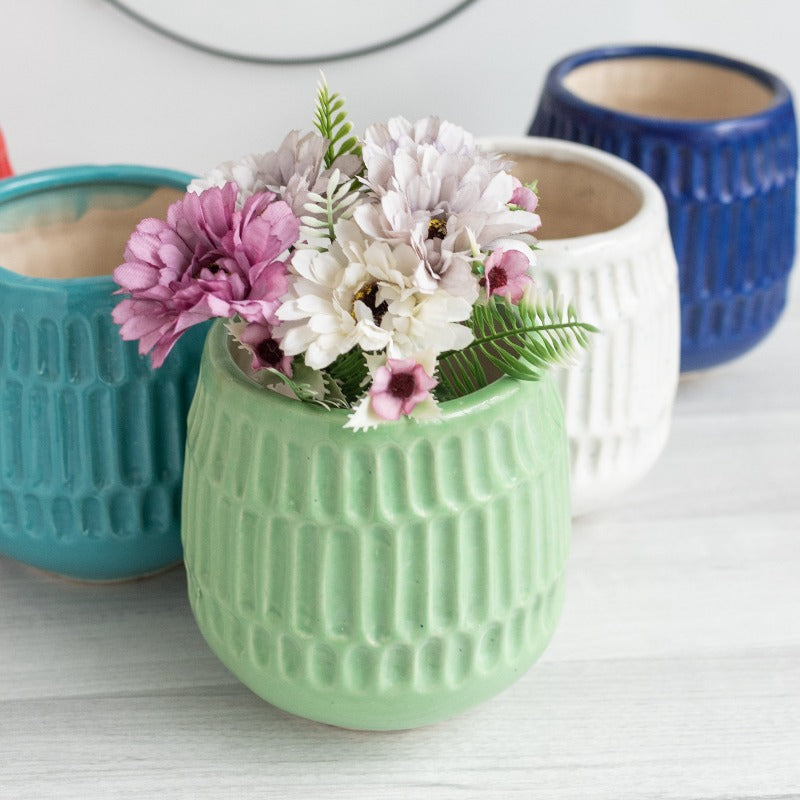 Textured Planter - Resin Pot Planters June Trading   