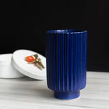 Tall Textured Planter - Resin Pot Planters June Trading Dark Blue  