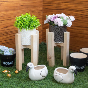 Classic Rose Embossed Planter - Hand Painted Mini Resin Pot Planters June Trading   