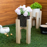 Classic Rose Embossed Planter - Hand Painted Mini Resin Pot Planters June Trading Ebony Black  