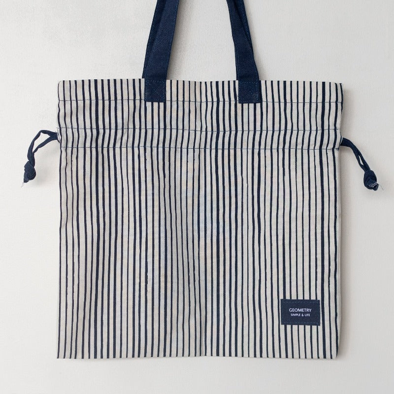 Blue Stripes Print Shoulder Bag