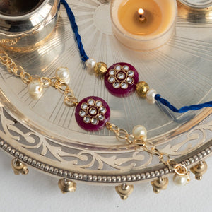 Ruby - Traditional Rakhis For Bhaiya & Bhabhi (Set Of 2) Rakhis June Trading   