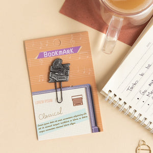 Metallic Paper Clip Bookmark - Music Paper Clip June Trading   