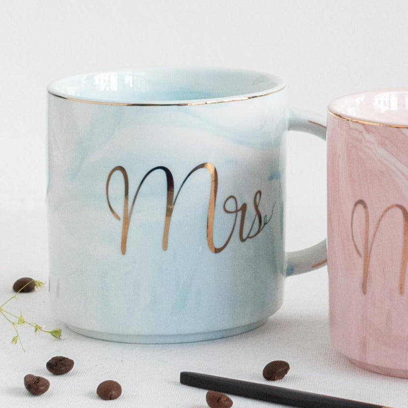 Mr and Mrs Marble Coffee Mug Coffee Mugs June Trading   