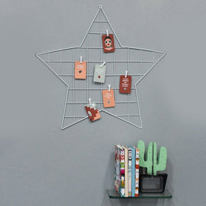 Star (Big) - Photo Holder Wall Grid Photo Holder Grid June Trading Paper White  