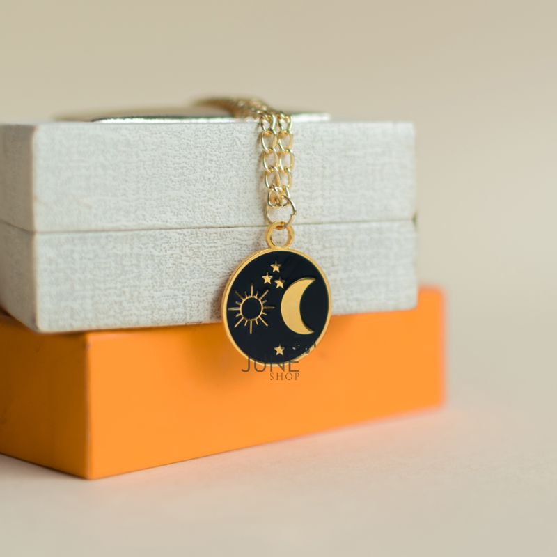 Sun & Moon Pendant - Necklace Necklace June Trading   