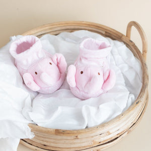 Cute Elephant - Baby Socks - Pink Baby Socks June Trading   