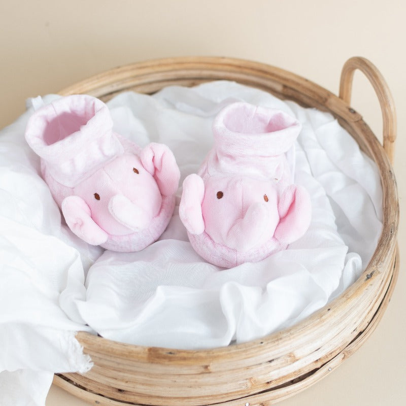 Cute Elephant - Baby Socks - Pink Baby Socks June Trading   
