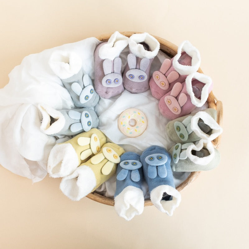 Bunny - Baby Socks - Grey Baby Socks June Trading   