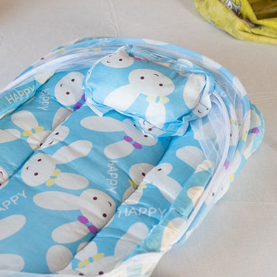 Portable Rabbit Printed Baby Bed Baby Beds June Trading   