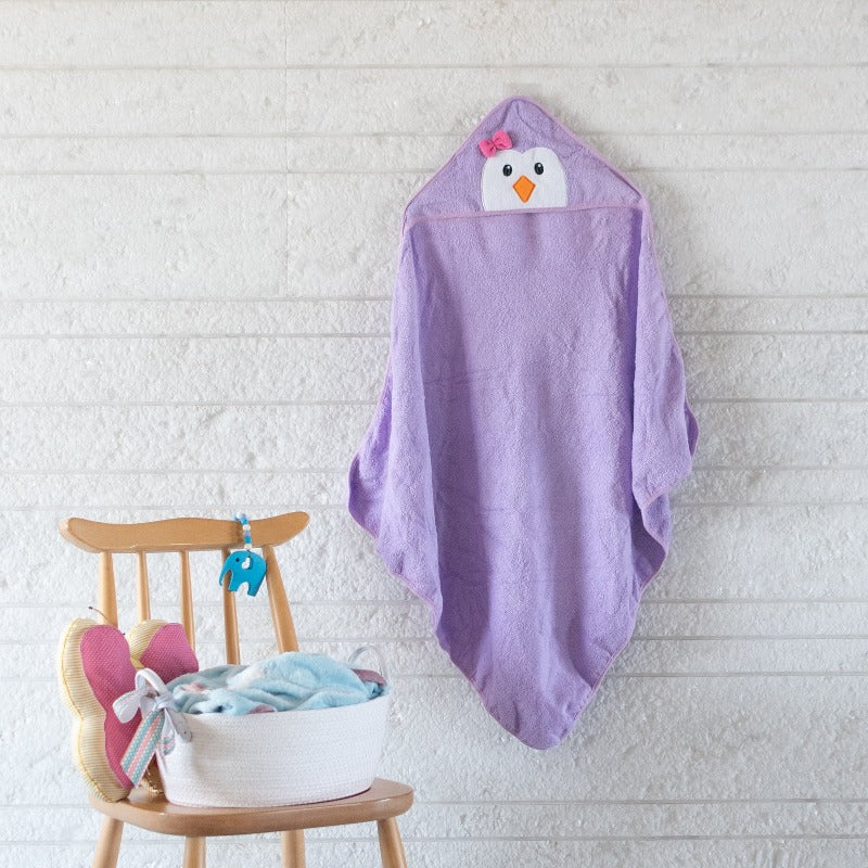 Baby Hooded Towel - Cute Penguin Baby Towels June Trading   