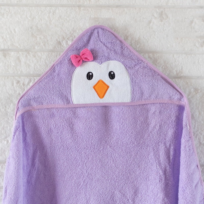 Baby Hooded Towel - Cute Penguin Baby Towels June Trading   
