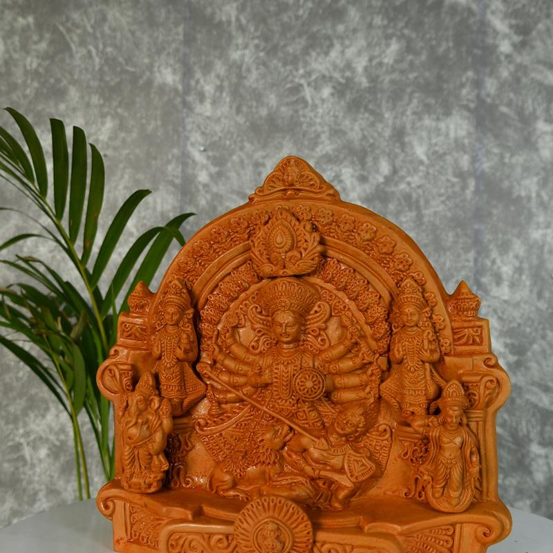Sowpeace Premium Large Terracotta Durga Tabletop Decor
