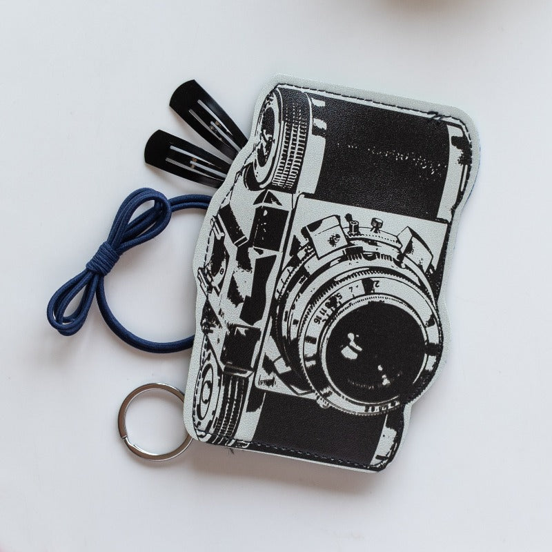 Quirky Coin Pouch with Keychain Keychain June Trading Camera  