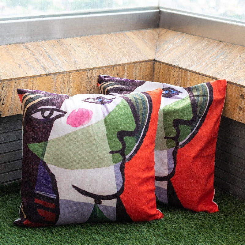 Modern Art Print Cushion Covers (Set of 2)