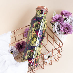 Violet Traditional Printed Copper Bottle Bottles June Trading   