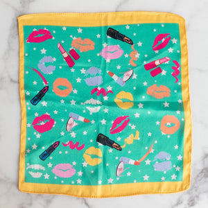 Lips and Rocket Print - Pocket Squares (Set of 2) Pocket Squares June Trading   