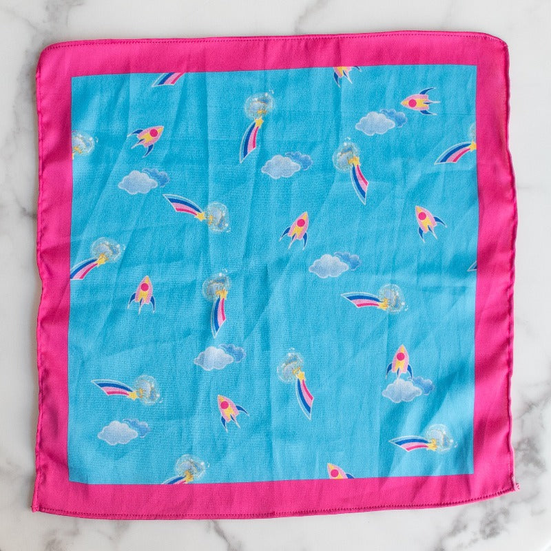 Lips and Rocket Print - Pocket Squares (Set of 2) Pocket Squares June Trading   