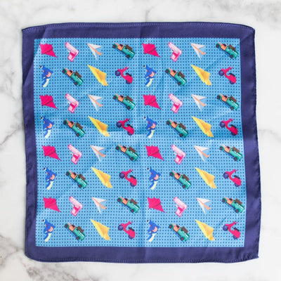 Quirky Blues - Pocket Squares (Set of 2) Pocket Squares June Trading   