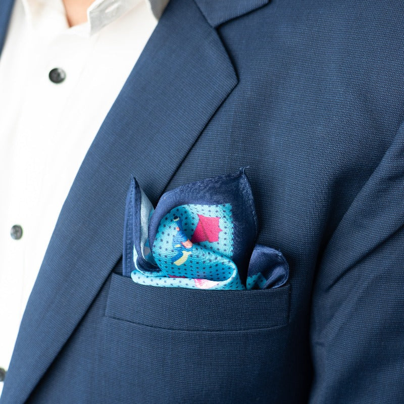 Quirky Blues - Pocket Squares (Set of 2) Pocket Squares June Trading   