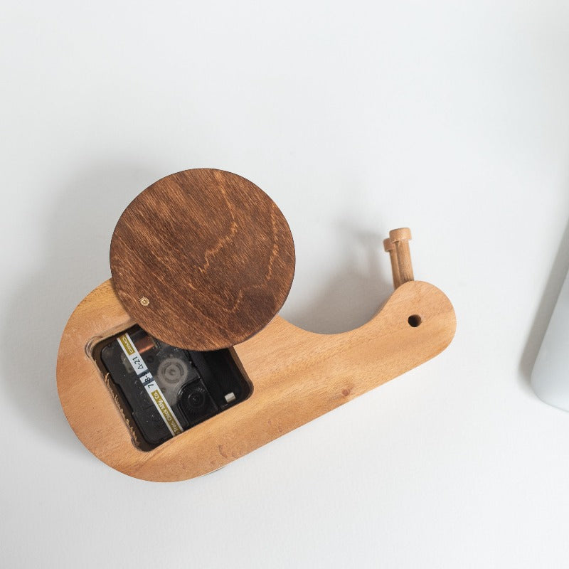 Wooden Snail Table Clock Table Clocks June Trading   