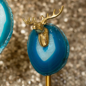 Gold Emerging Reindeer Statue Trio Set Artifacts June Trading   