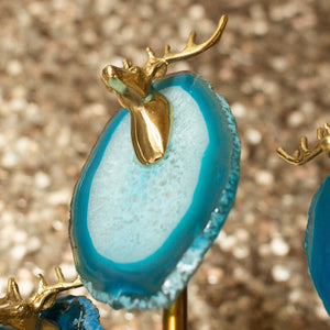 Gold Emerging Reindeer Statue Trio Set Artifacts June Trading   