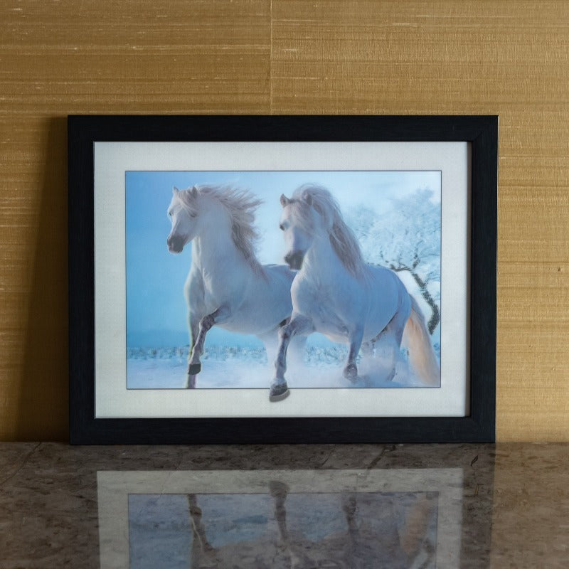 White Horses - 3D Photo Frame Photo Frames June Trading   