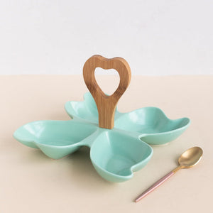 Butterfly Bowl Set With Handle Serving Plates June Trading Mint Green  