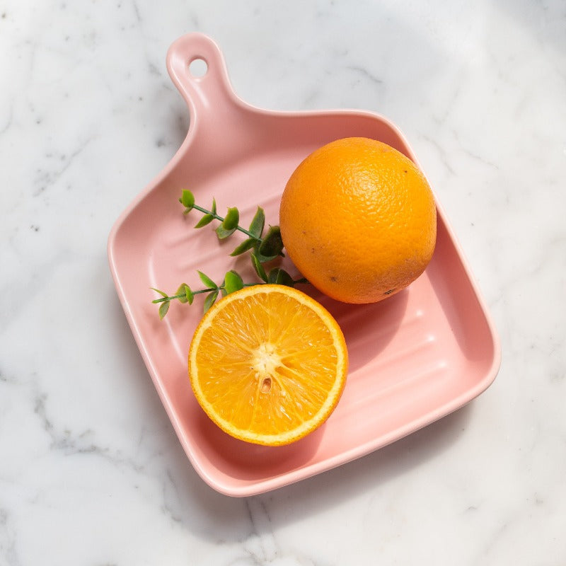 Colourful Grill Serving Plate Serving Plates June Trading Crepe Pink  