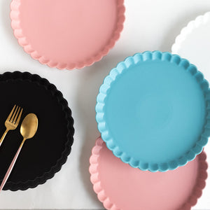 Crinkle Serving Plate Dinner Plates June Trading   