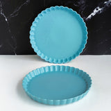 Crinkle Serving Plate Dinner Plates June Trading Big Blue 