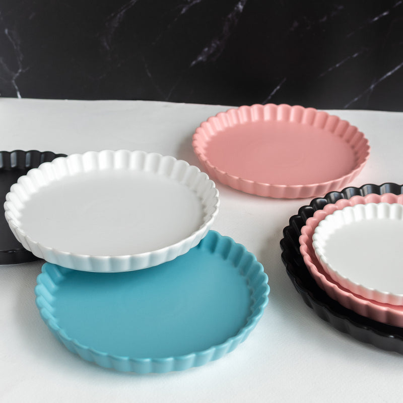 Crinkle Serving Plate Dinner Plates June Trading   