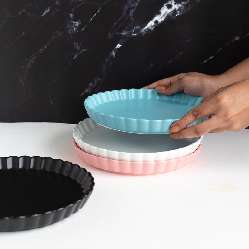 Crinkle Serving Plate Dinner Plates June Trading   