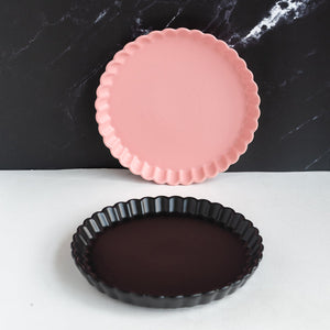 Crinkle Serving Plate Dinner Plates June Trading   
