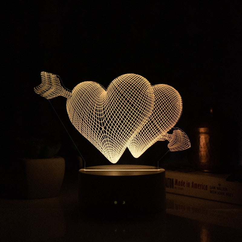 Arrow Heart Neon 3D Light