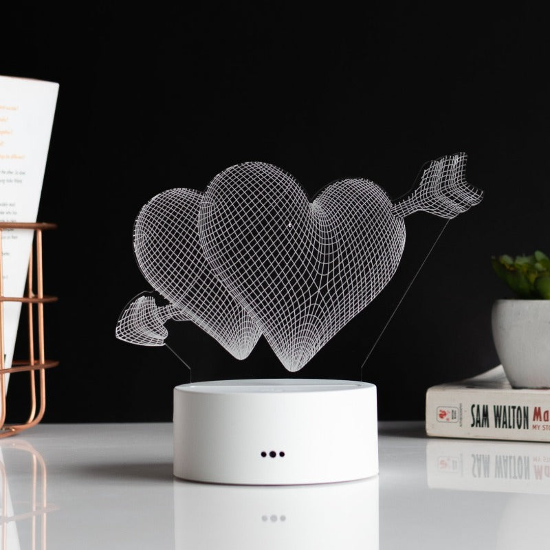 Arrow Heart Neon 3D Light