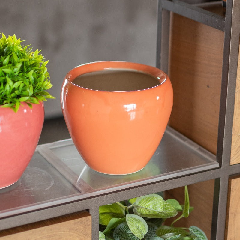 Basic Oval Planter - Hand Painted Resin Pot Planters June Trading   