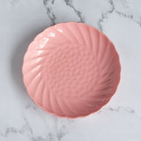 Waves Textured Dinner Plate Starter Plates June Trading Carnation Pink  