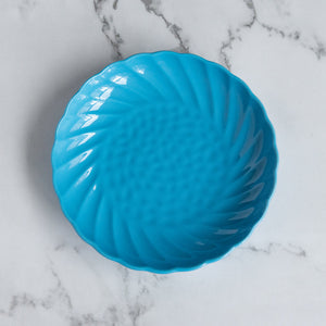 Waves Textured Dinner Plate Starter Plates June Trading Sky Blue  