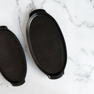 Oval Ceramic Serving Plate Serving Platters June Trading Big Black 