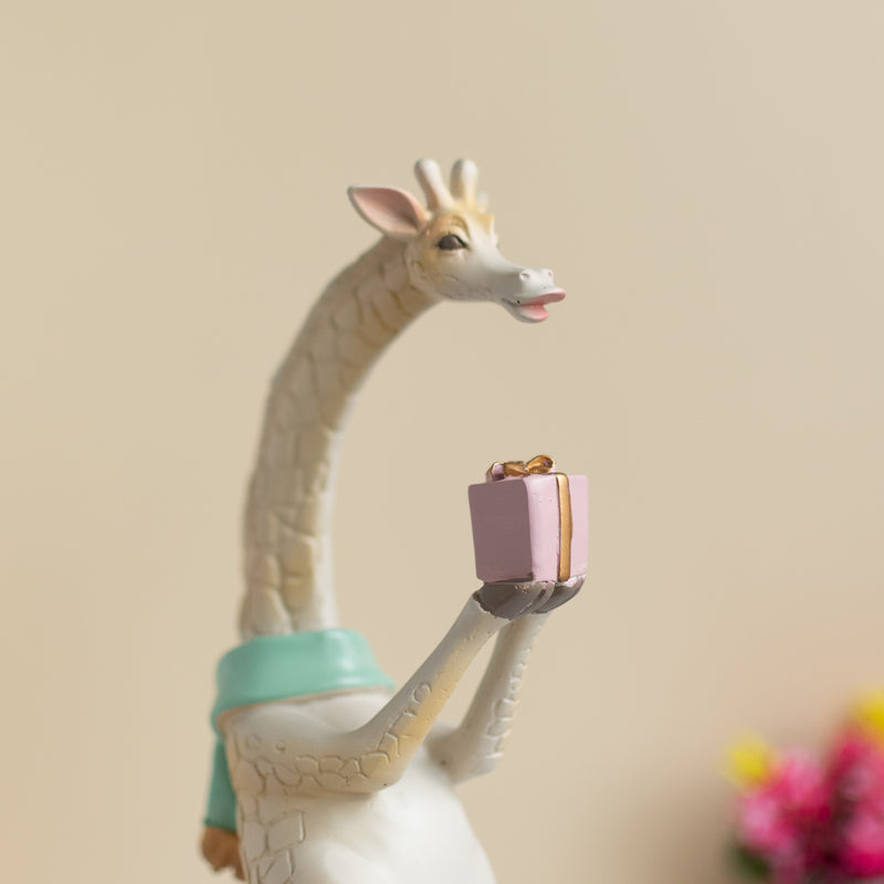 Giraffe On Unicycle Figurine Artifacts June Trading   