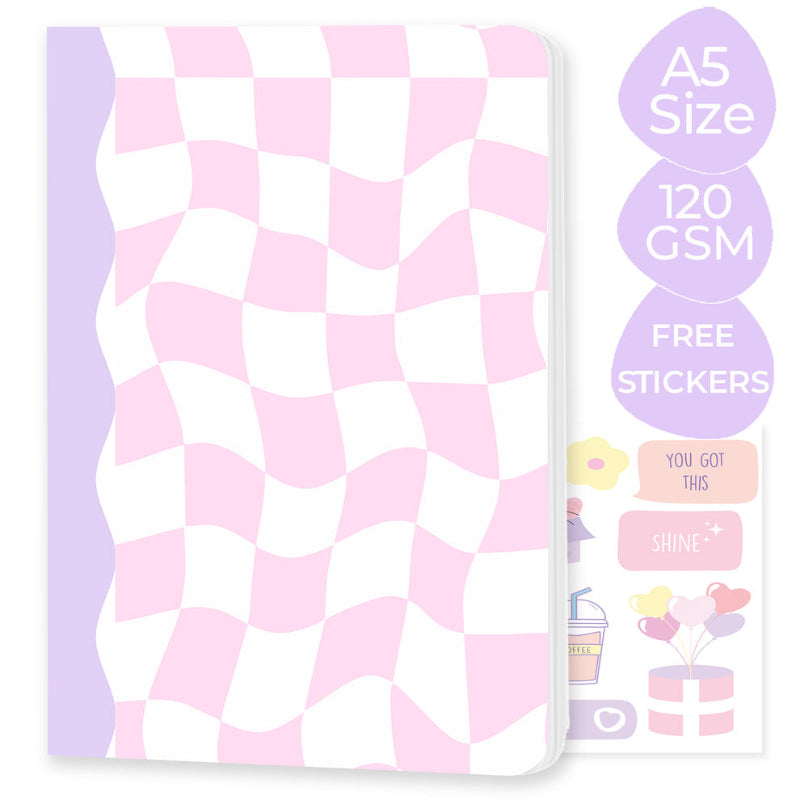 Multi-Purpose A5 Notebook "Dancing Checkers"