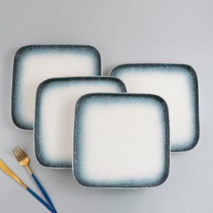 Ombre Ceramic Square Dinner Plate Dinner Plates June Trading Square Set Of 4 